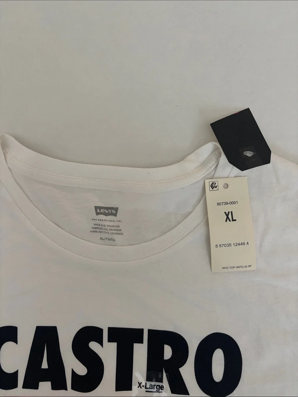 Levi’s Castro Rainbow Logo Graphic T-Shirt Men’s XL White NWT